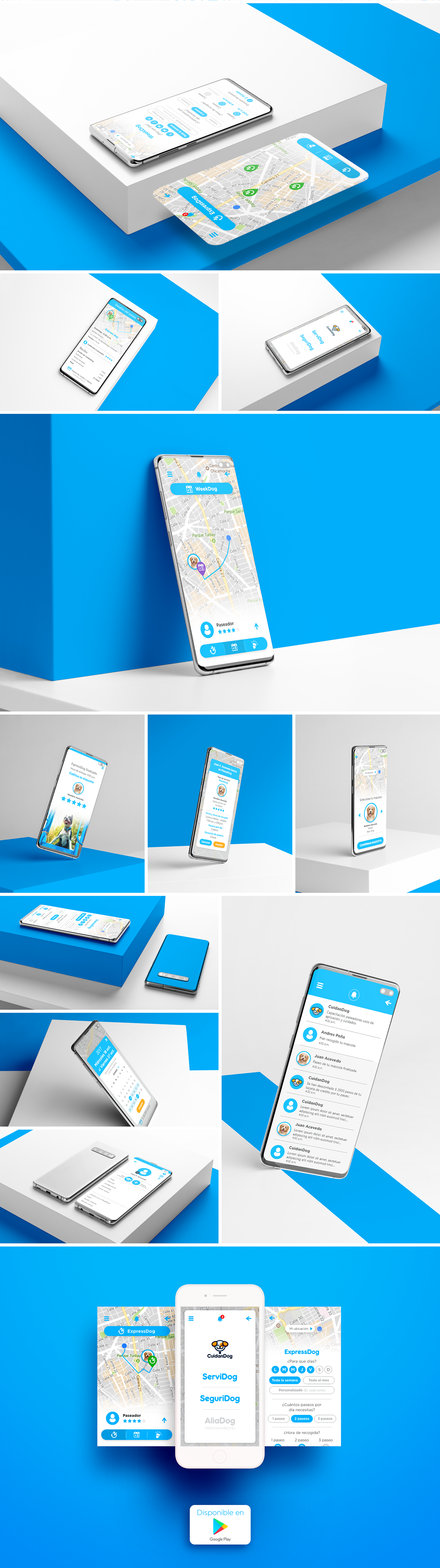 aplicación app UI ux Diseño de Prototipo diseño interactivo interactive design graphic design  pets application