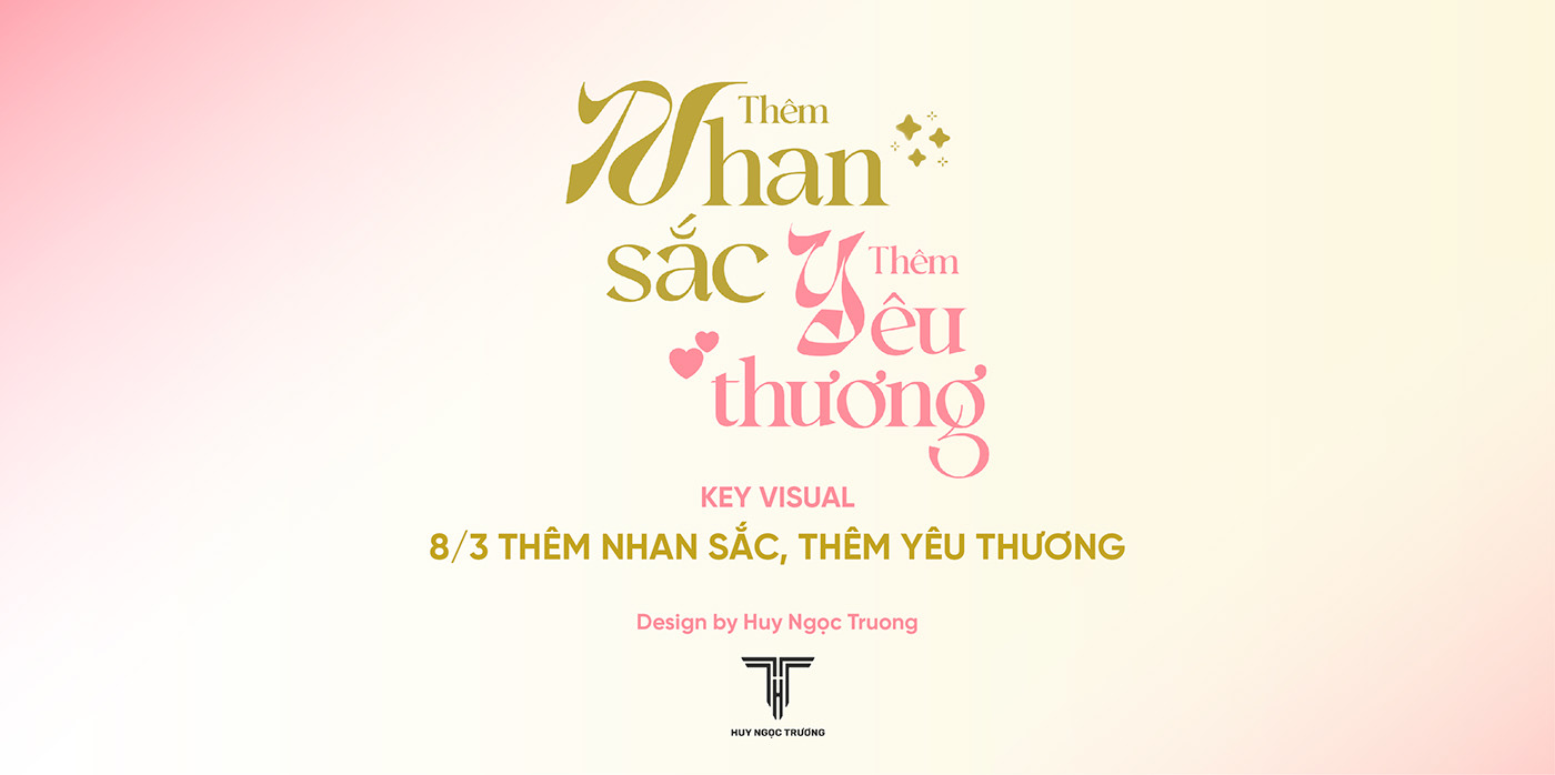 poster MÙNG 8 THÁNG 3 key visual typography   phụ nữ Việt Nam quốc tế phụ nữ 08/03 Vietnamese Women's Day