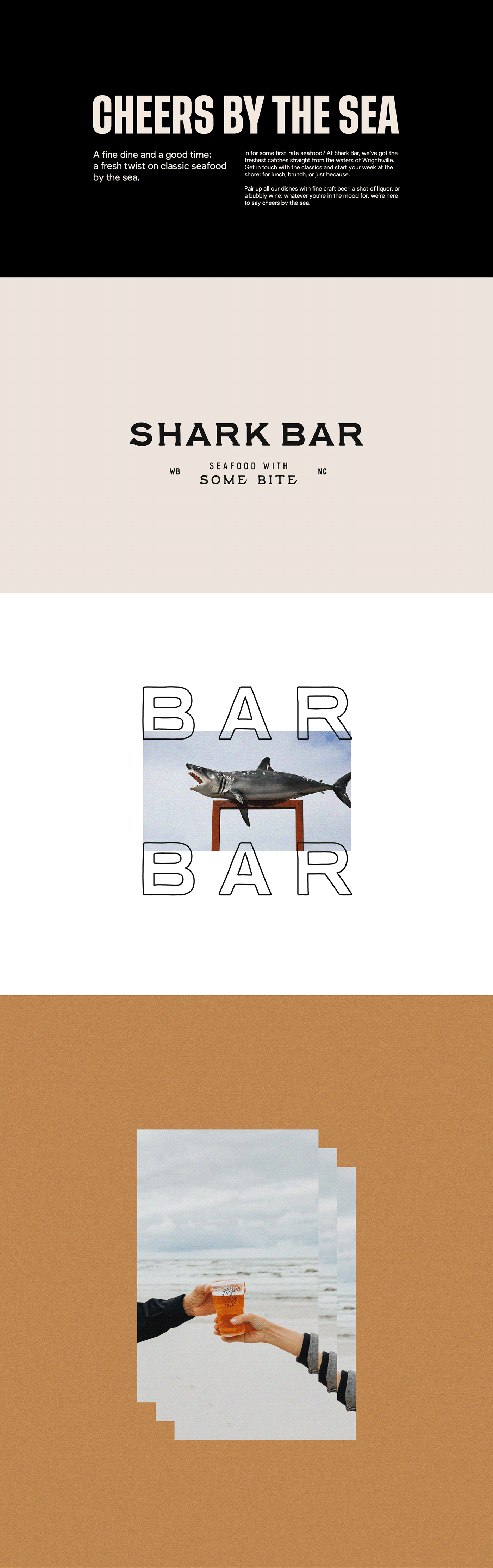bar beach branding  drinks ILLUSTRATION  mexico northcarolina restaurant seafood shark