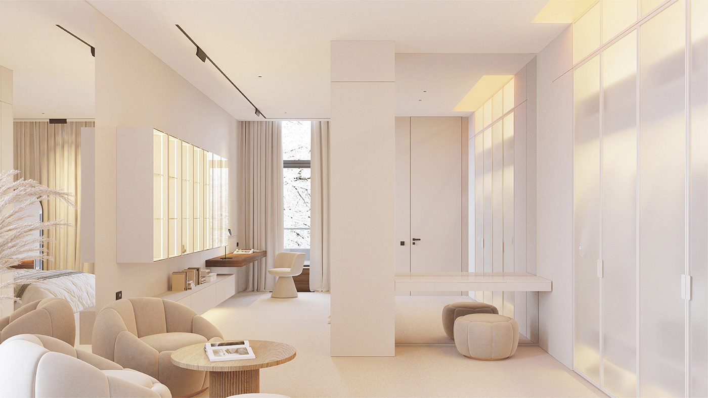 house architecture visualization interior design  Render design living room bedroom modern