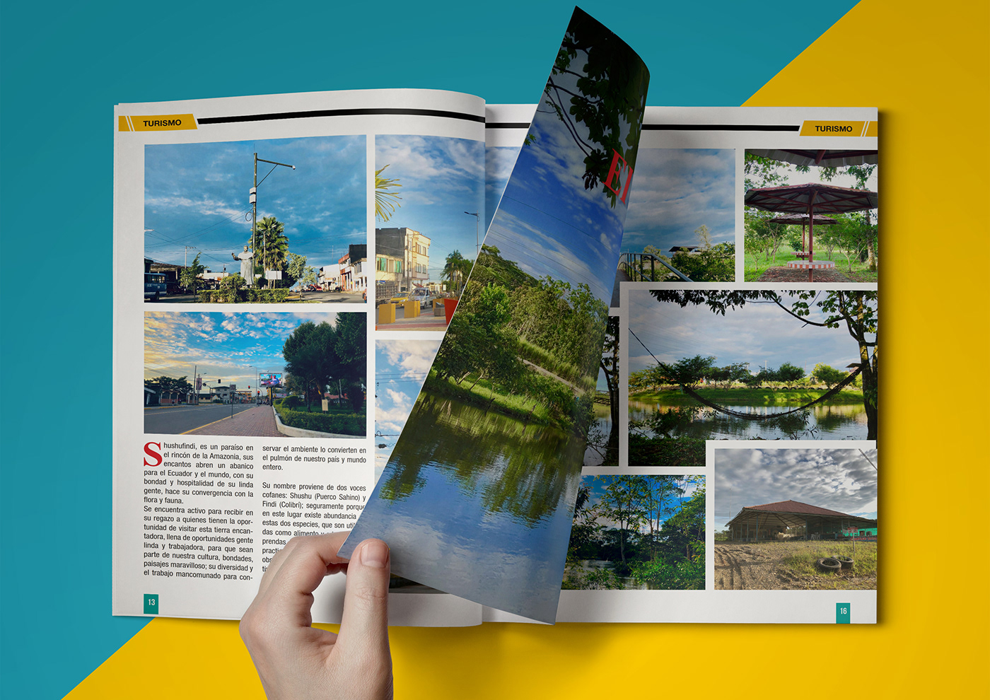 magazine print Travel Turismo shushufindi revista diseño Fotografia amazonia