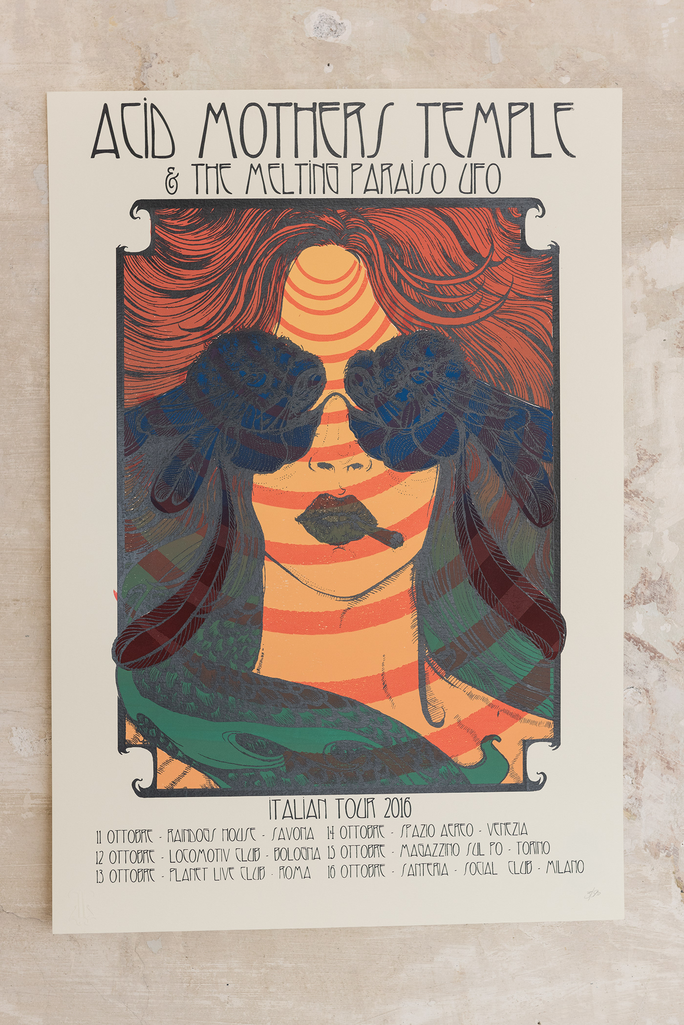 the giant’s lab genoa gig poster poster art underground music silk screen print screen printing psychedelic