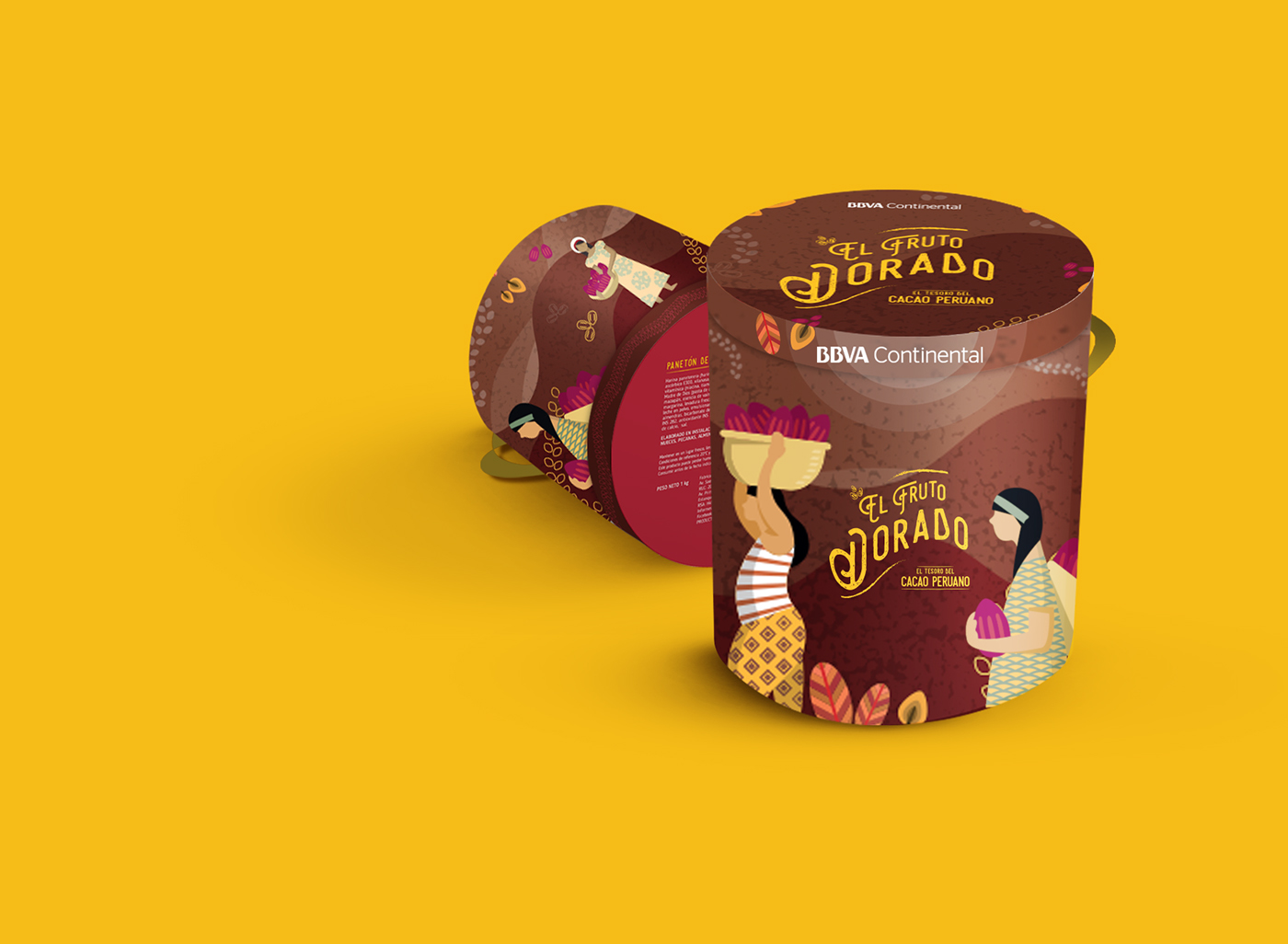 ILLUSTRATION  Packaging panettone restaurant chocolate cacao brand Character design
