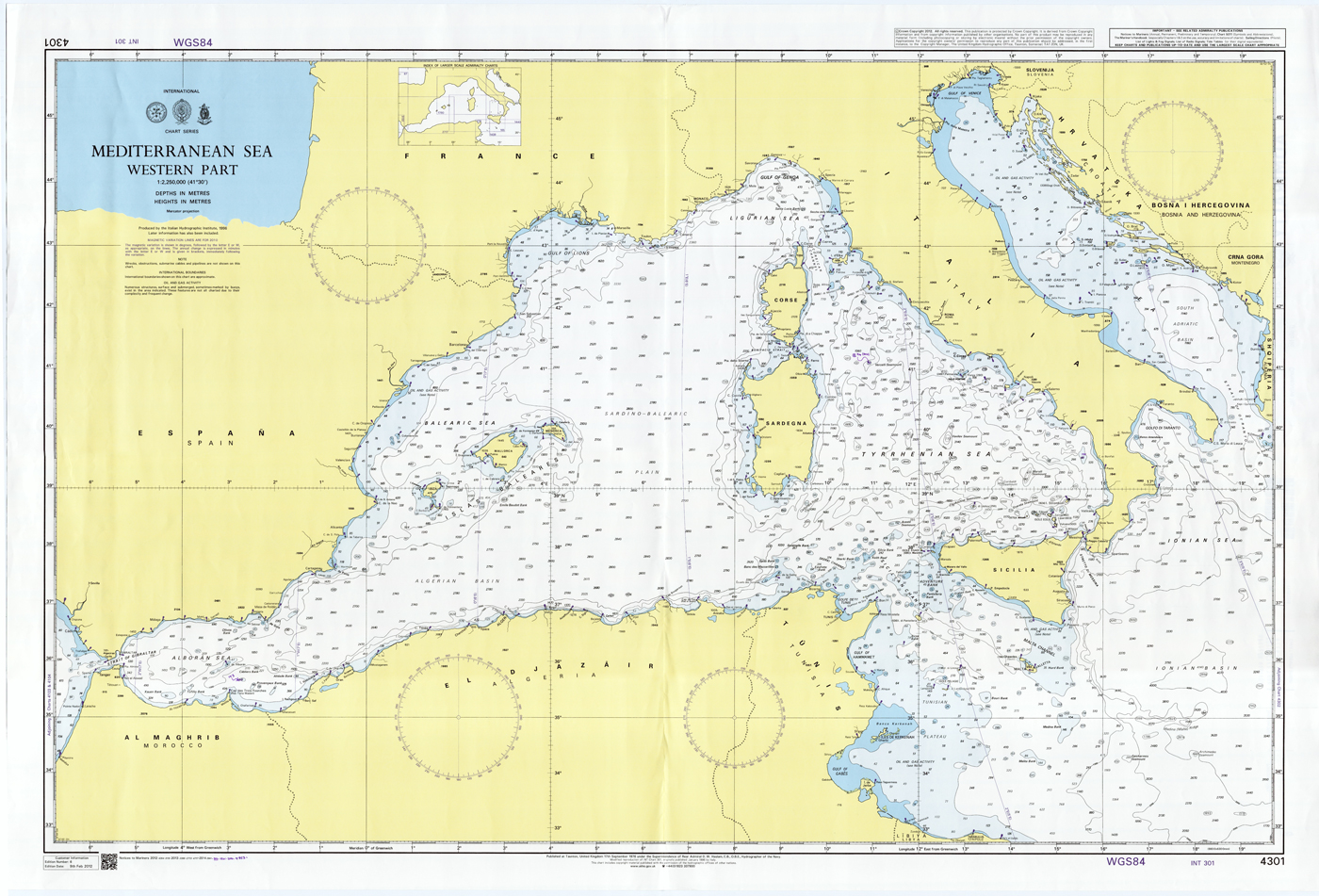 Морская навигационная карта балтийского моря