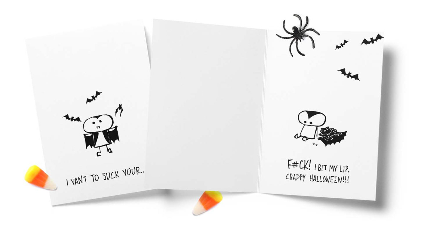 Edgy Halloween card, designed by Andrew McKee