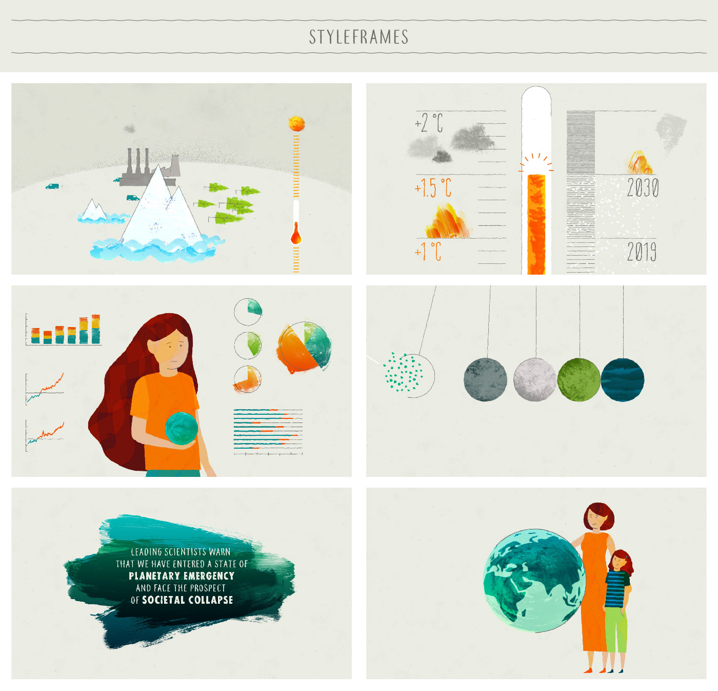 climate change global warming panic infographic animation  explainer video Carbon Emissions Keira Knightley motion