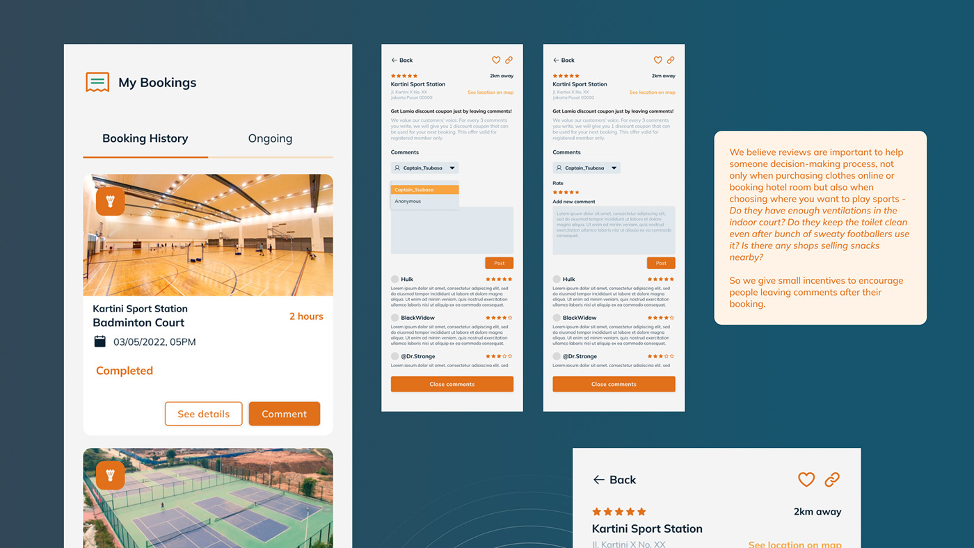 UI/UX ui design user interface Mobile app Case Study Sports App user experience Figma booking app