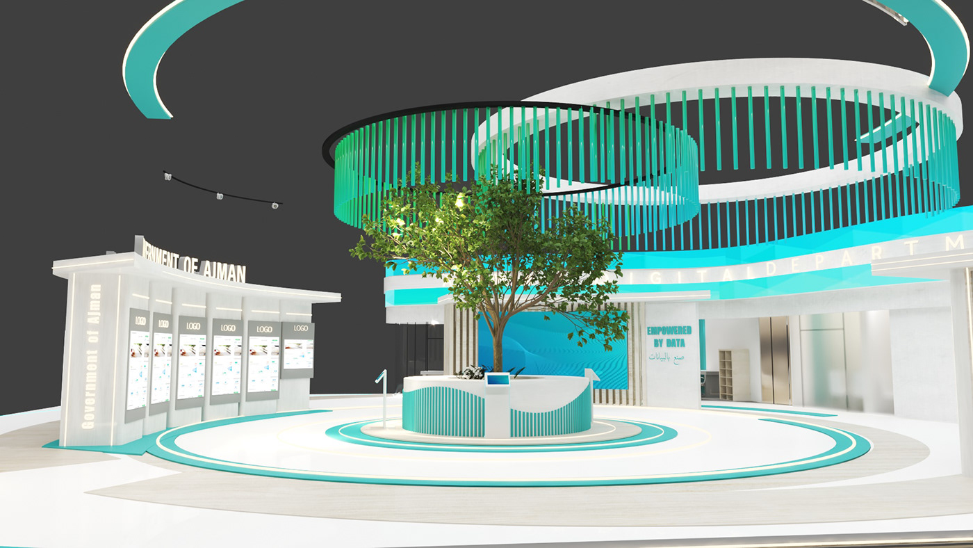 Stand Exhibition Design  Technology design Gitex UAE dubai Gitex Technology Week