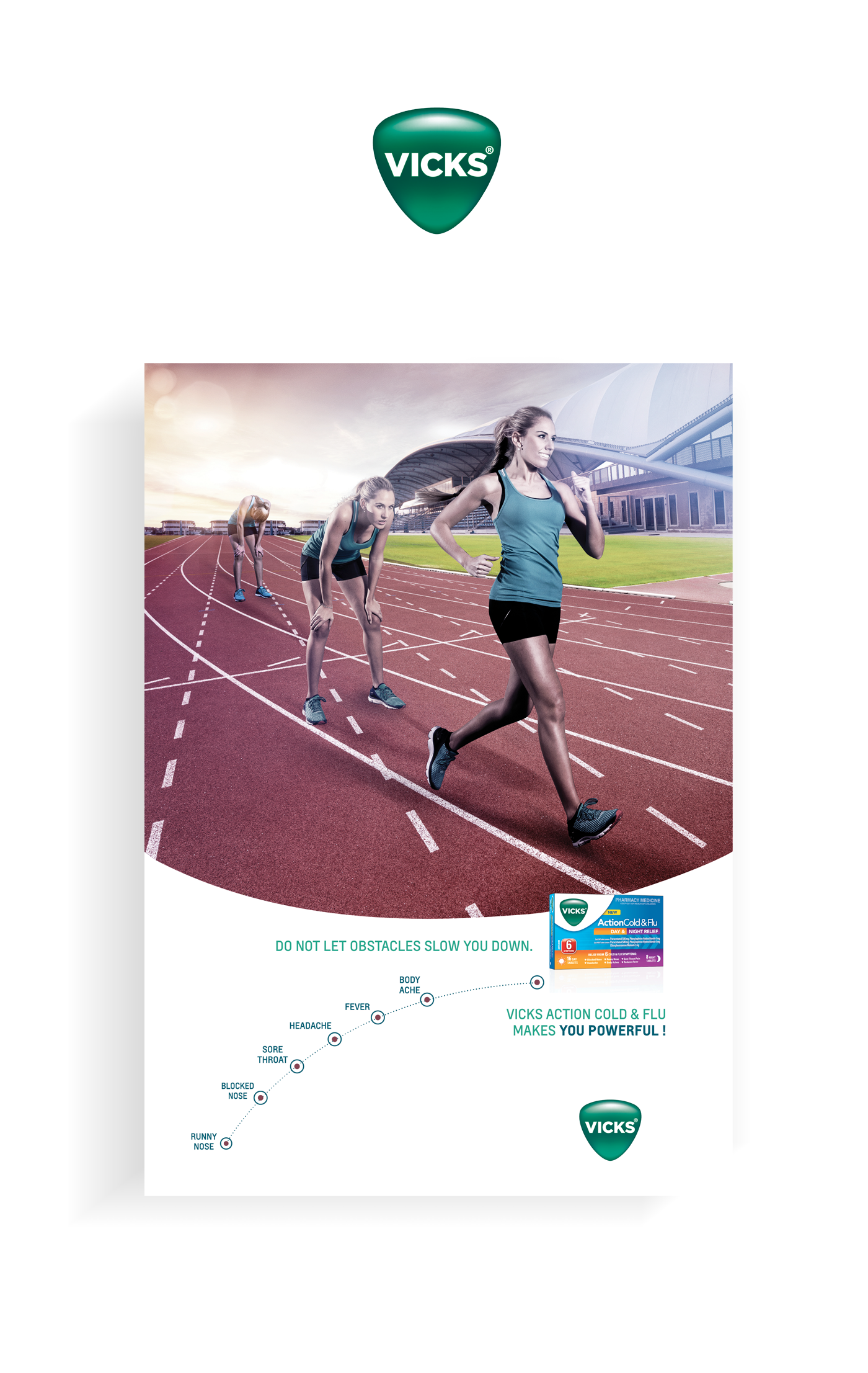 vicks Health Powerful athletic ads Advertising  anúncio editorial magazine revista