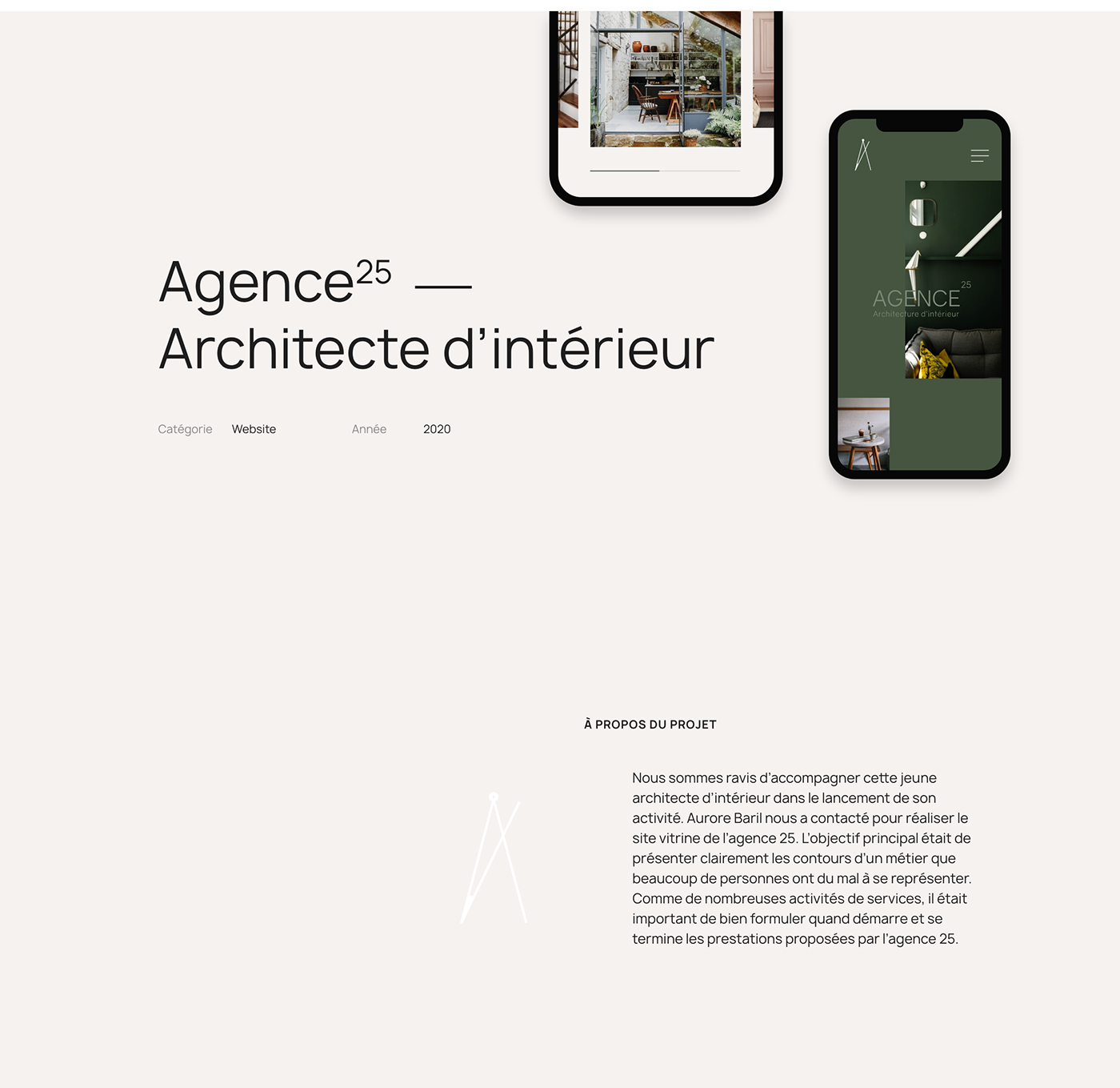architecte minimal portfolio UI ux Webdesign Website wordpress