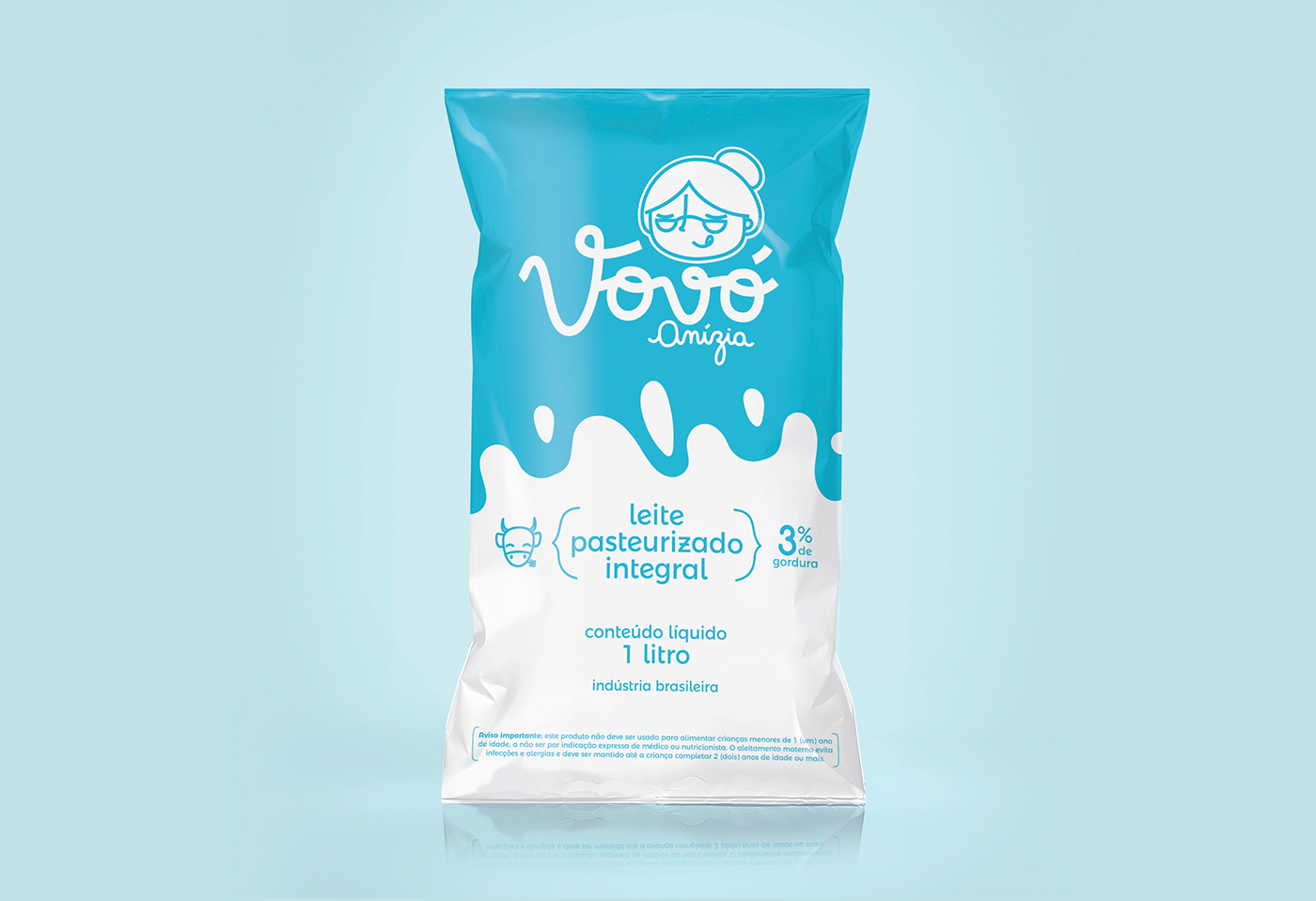 milk Dairy vovó grandma brand package