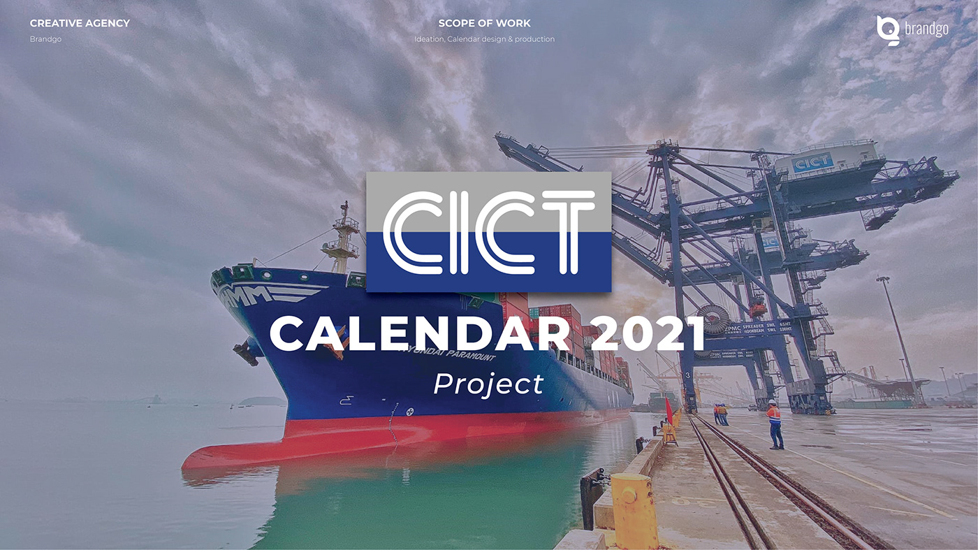 2021 calendar Export and import graphic seaport vietnam
