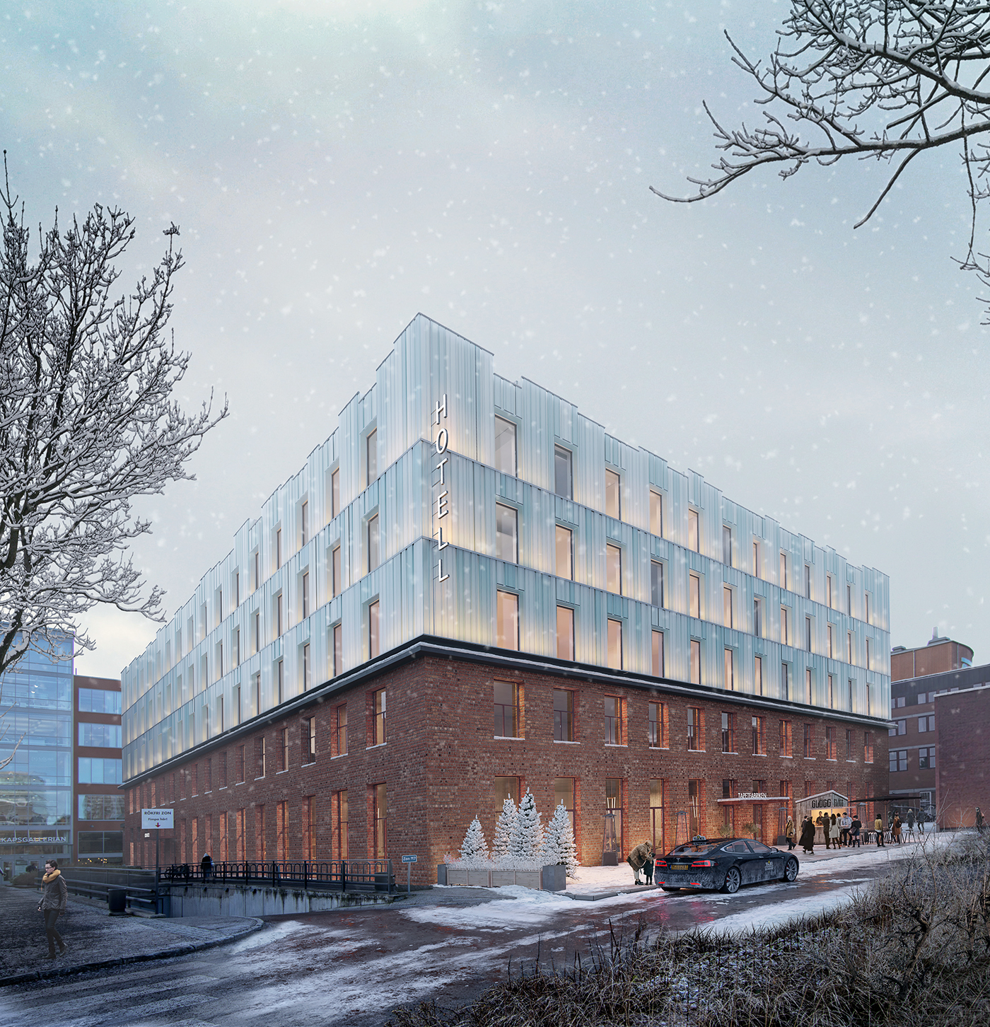 Render hotel corona renderer 3dmax design architecture Landscape Sweden Stockholm