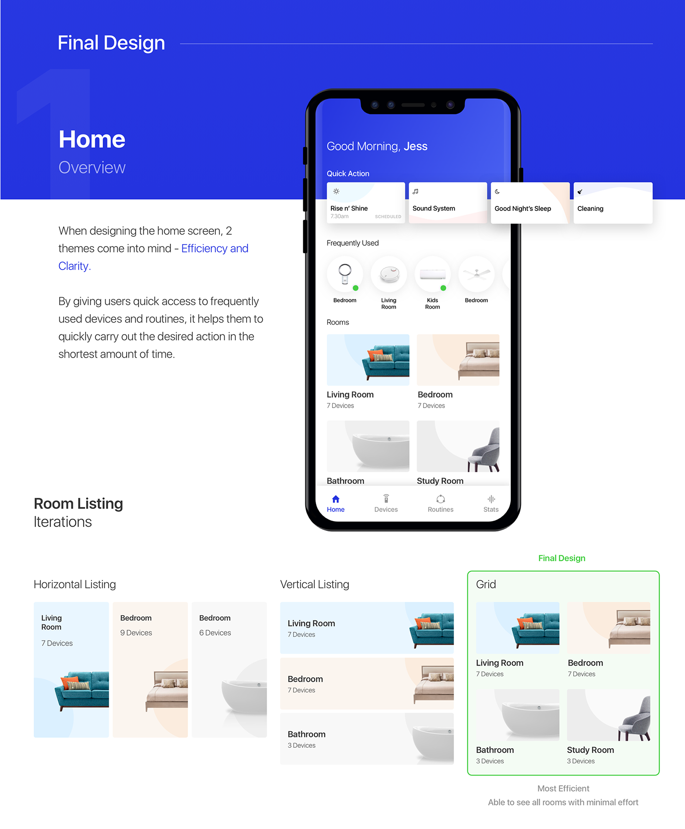 Smart home UI mobile app automation devices