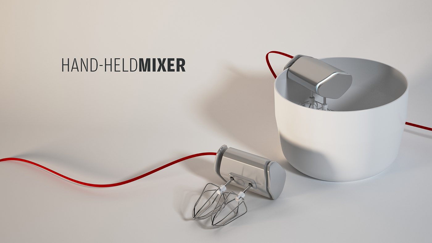mixer hand held hand-held eggbeater concept V-ray