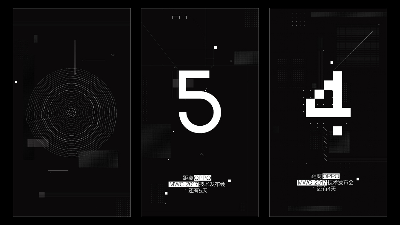 Oppo countdown motion graphics 
