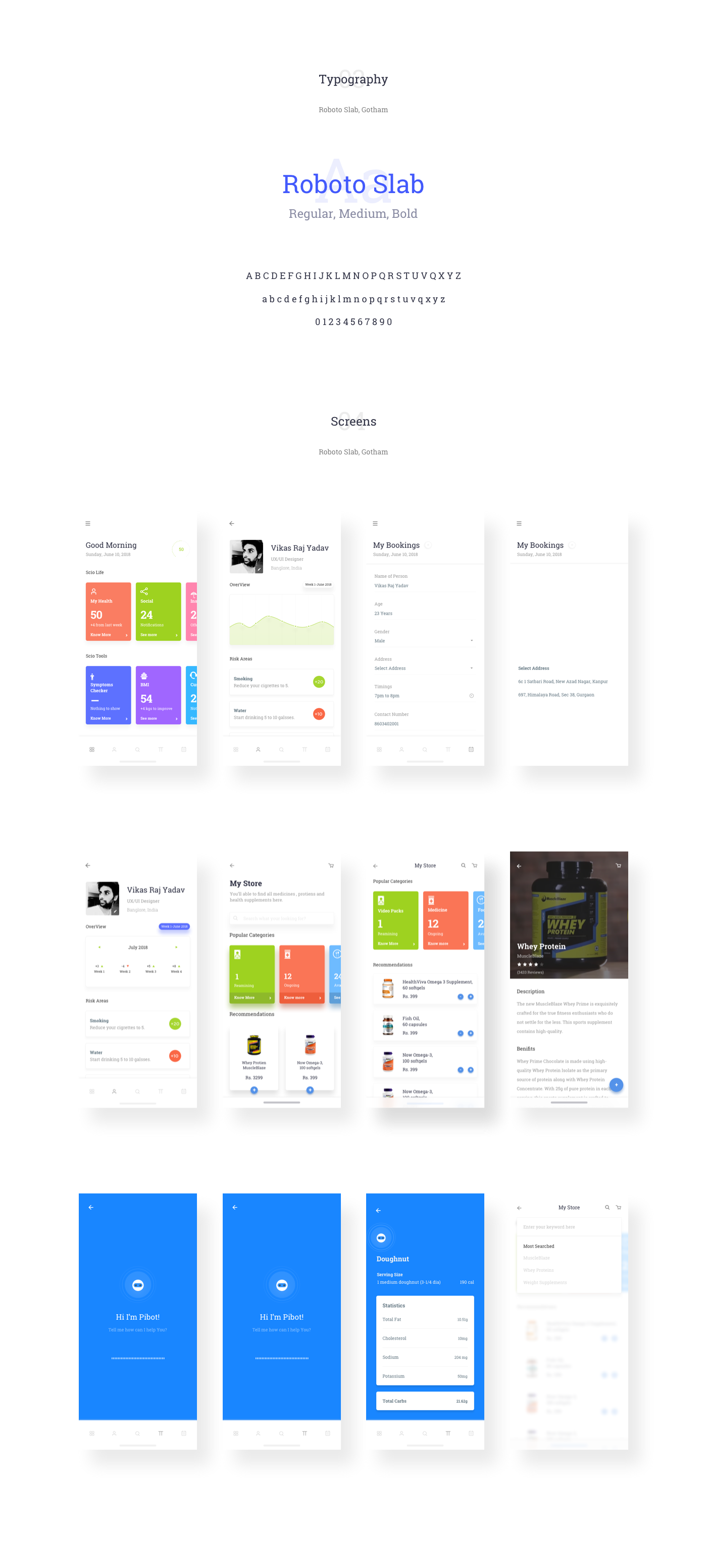UI ux profile healthcare Vraj247 product design  app design mobile ios