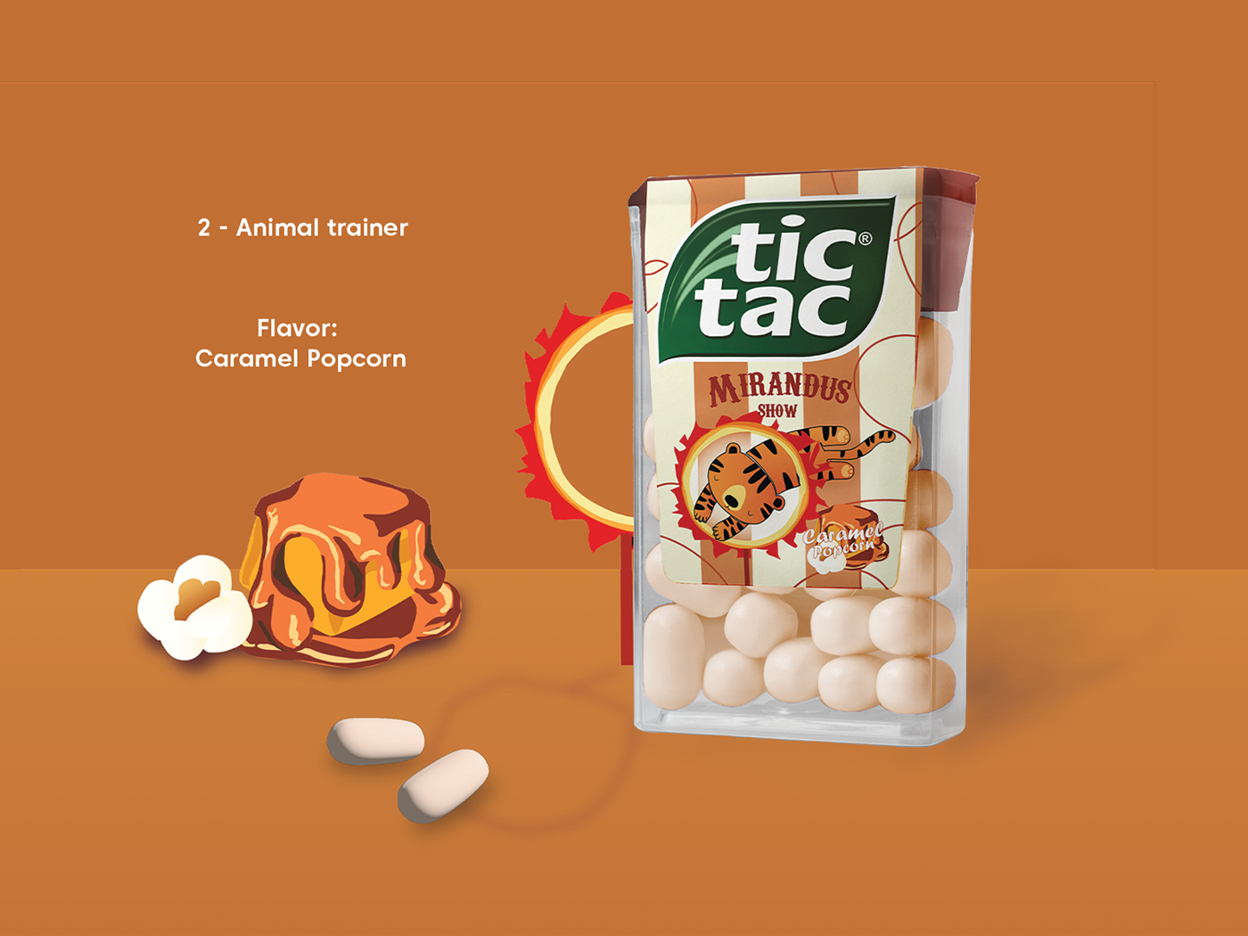adobe illustrator brand identity branding  Circus Food Packaging marketing   package design  poster summer Tic Tac