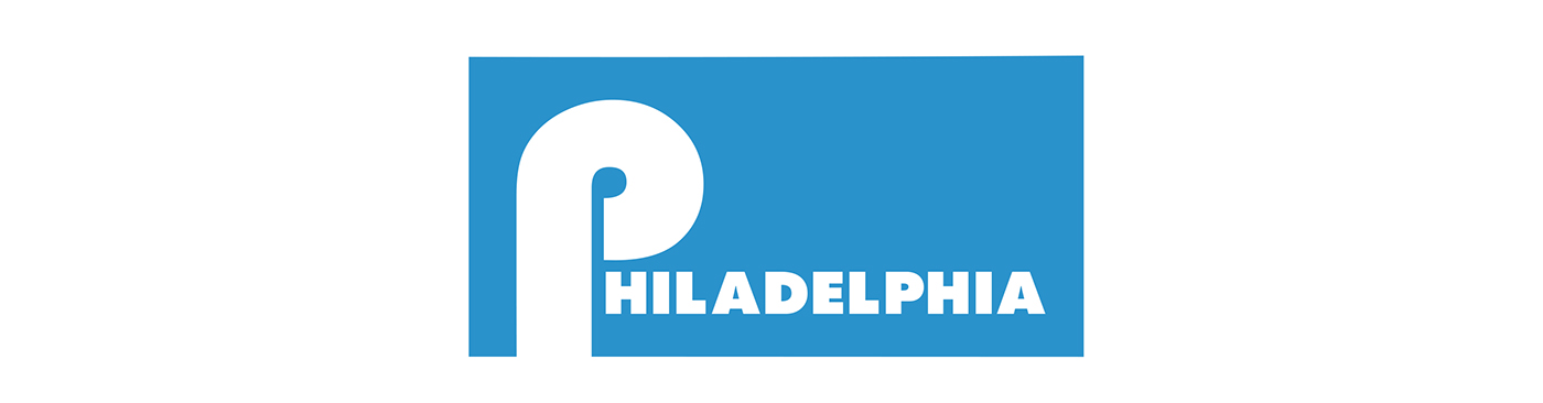 logo brand city philadelphia brotherly love vector wordmark lettermark typography   color