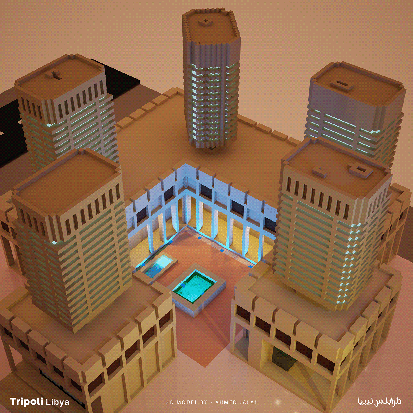 3D Arab brand designer libya model modeling tripoli طرابلس ليبيا