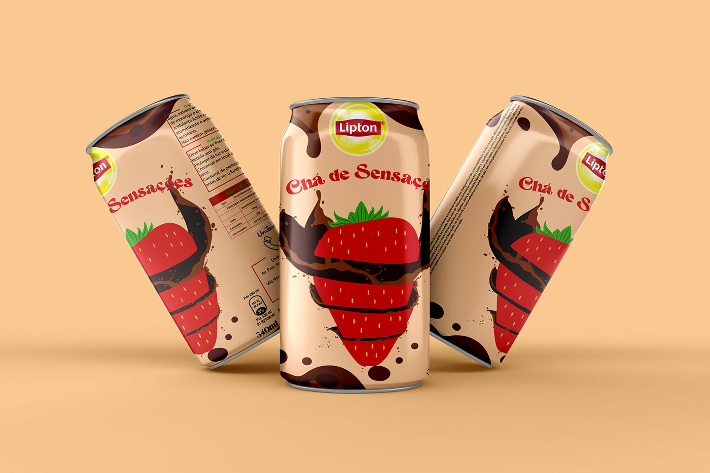 ice tea design Lipton Illustrator Graphic Designer soda can