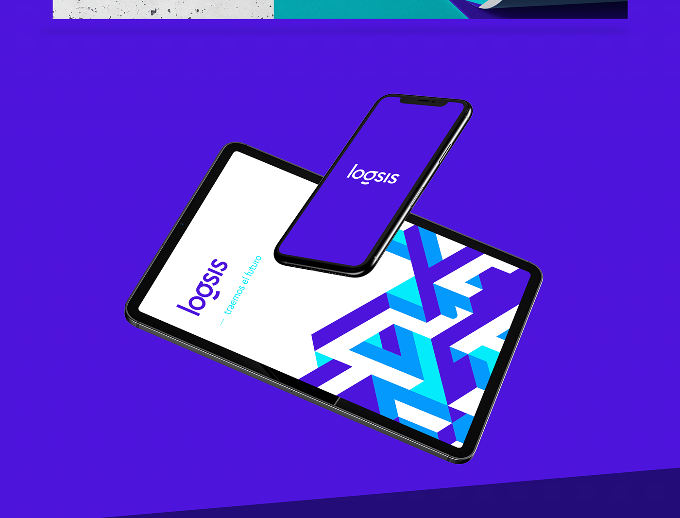 blue branding  future logo modern tech