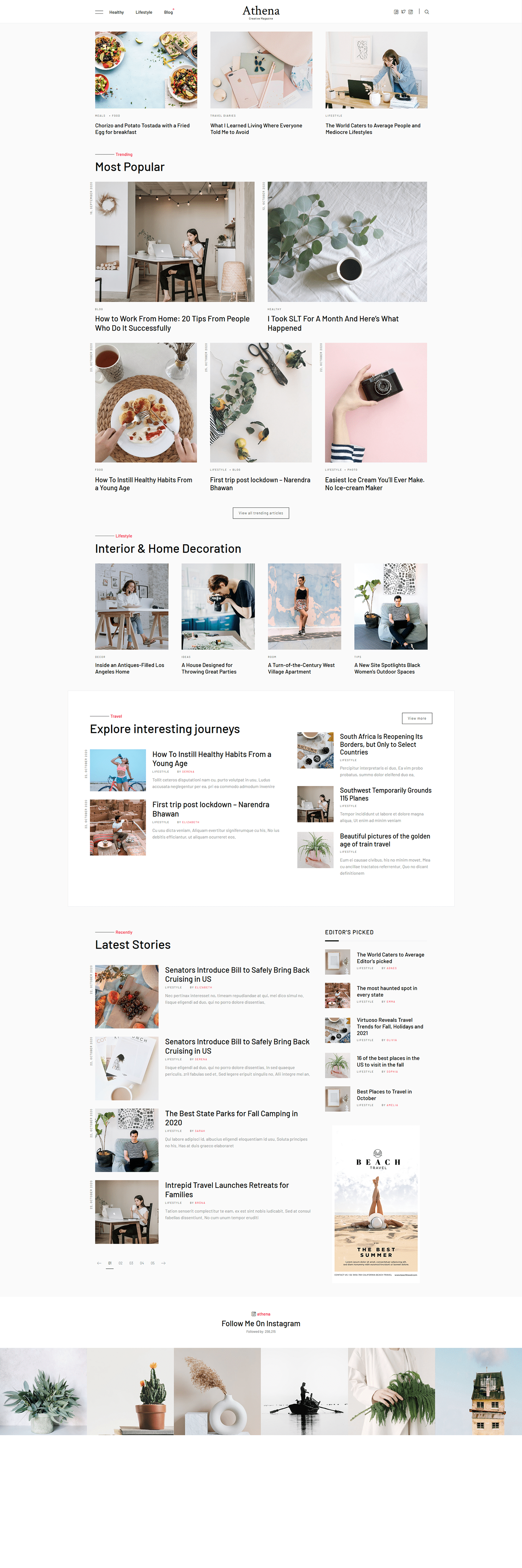 Blog HTML magazine minimal news