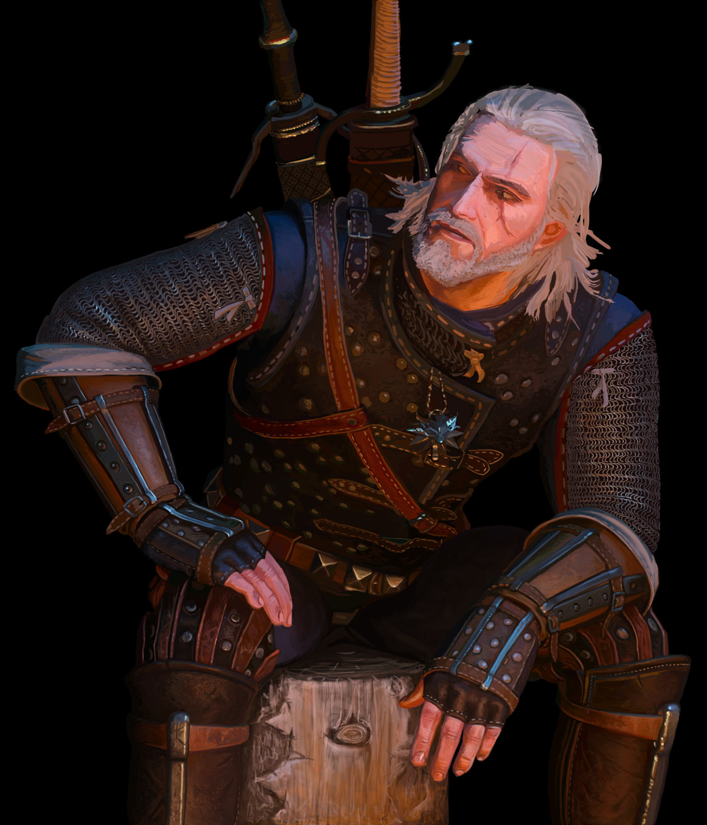 Fan art - Geralt of Rivia (The Witcher) .