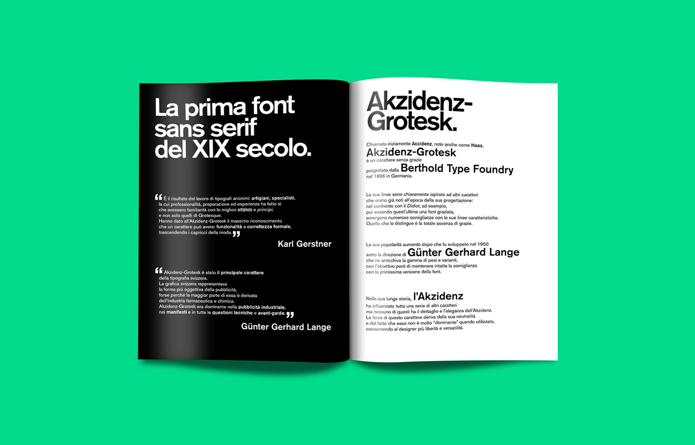 typography   InDesign editorial akzidenz grotesk specimen font