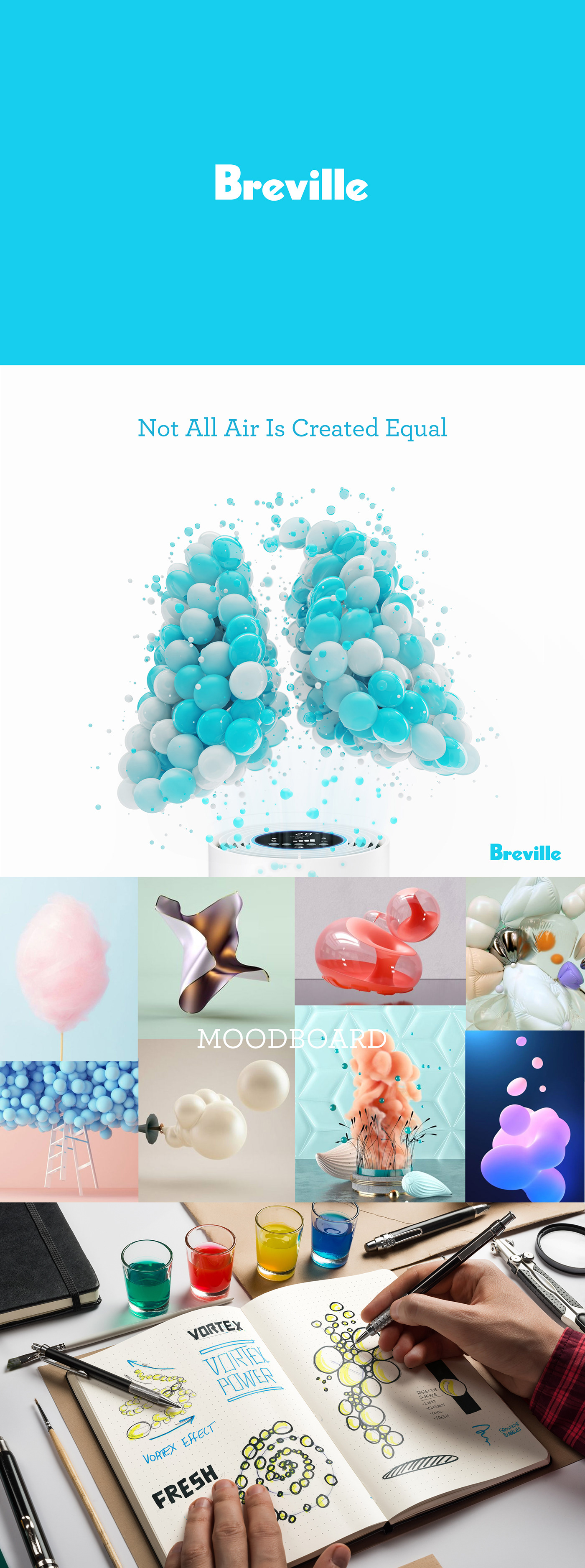 3D air Australia branding  breville bubbles particles purifiers UI ux