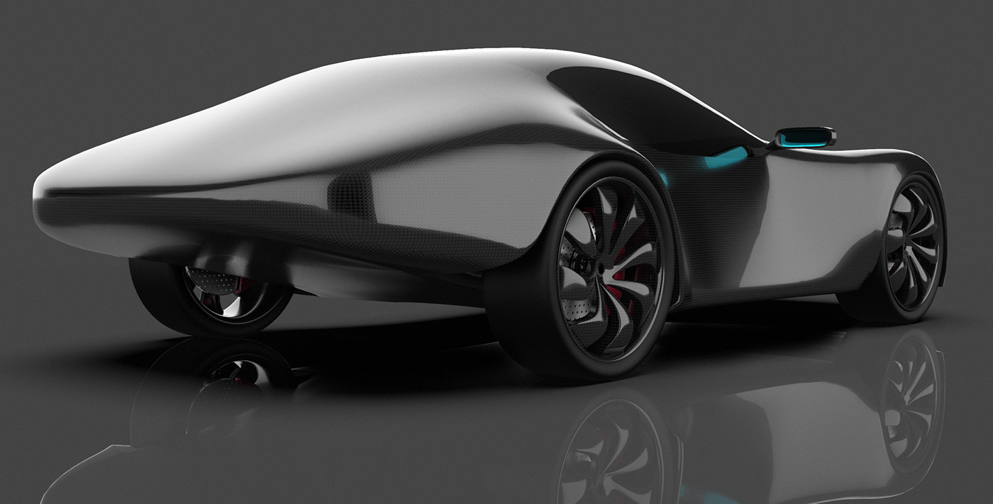 concept Cars Cyberpunk future Technology neon night carbone