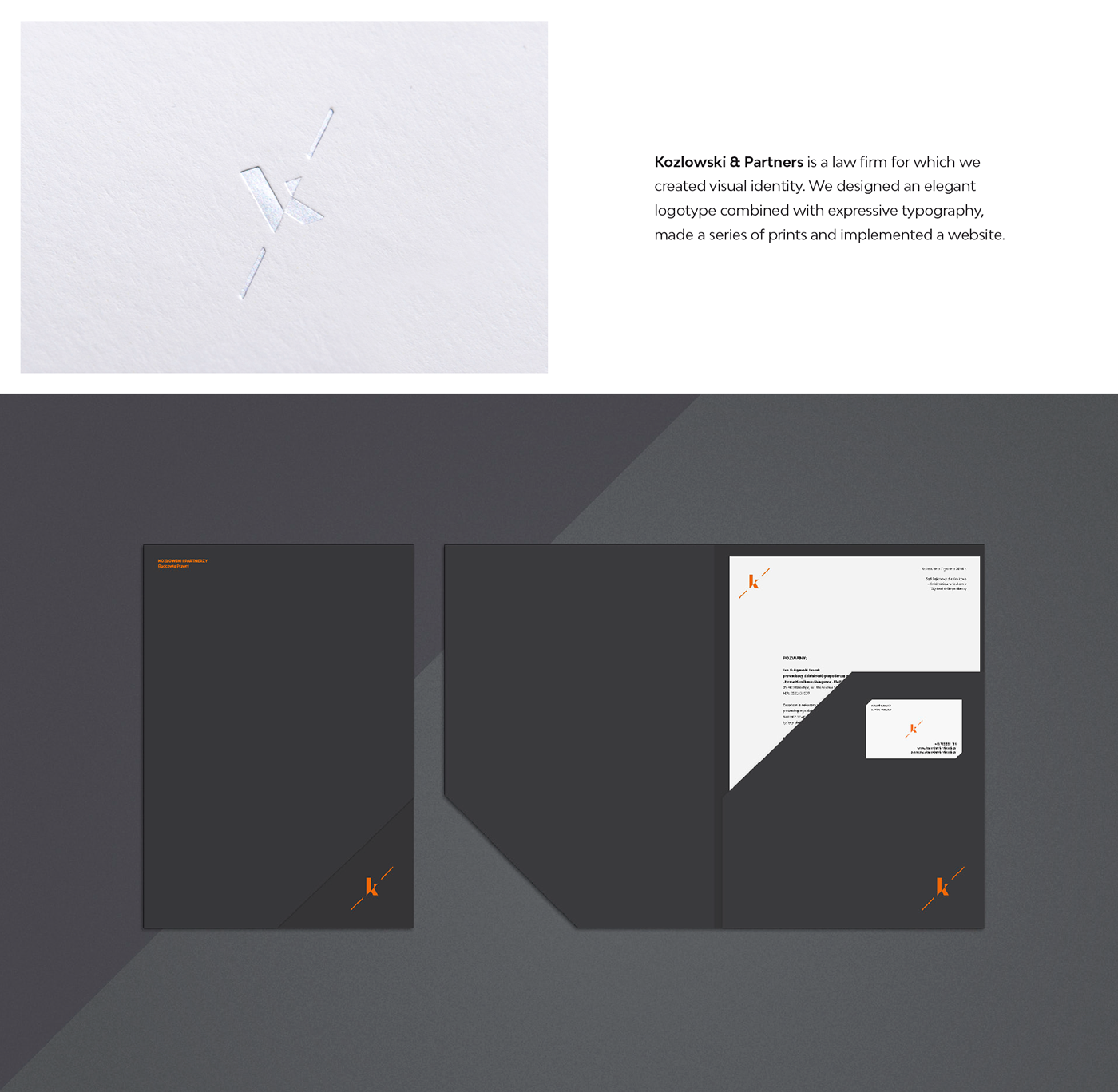 visual identity law firm Logotype Business Cards print Website