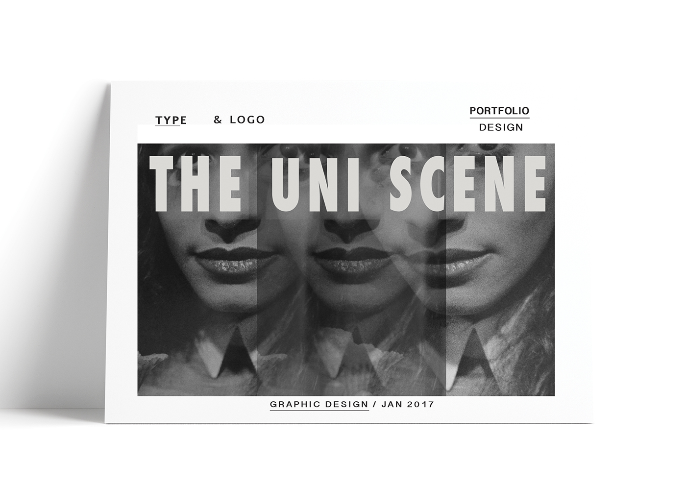 typography   black and white editorial Portfolio Design photoshop