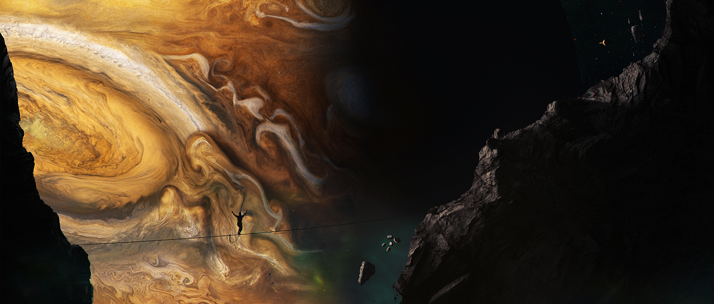 Jupiter Space  concept art keyframe storytelling   Matte Painting dream retoucher planet NEBULAS