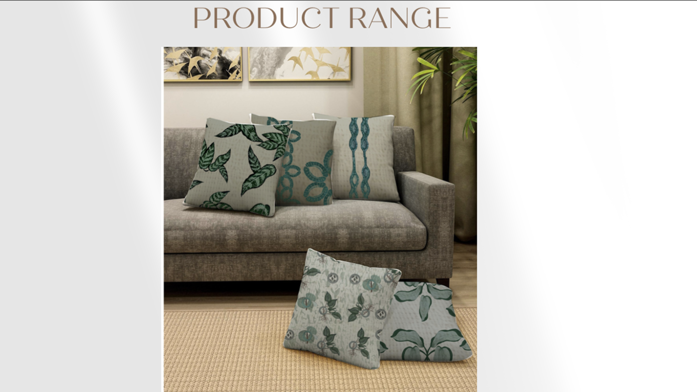 cushion cover design gouche painting home decor interior design  luxurious design pattern design  print making soft furnishings