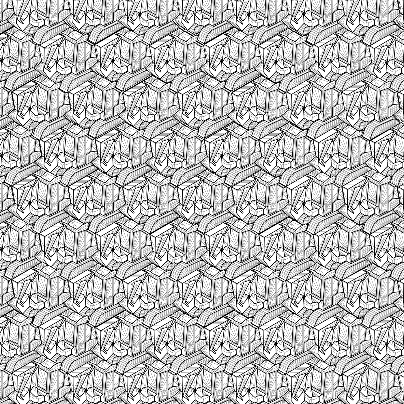 geometric graphic design  JCB pattern tesselation
