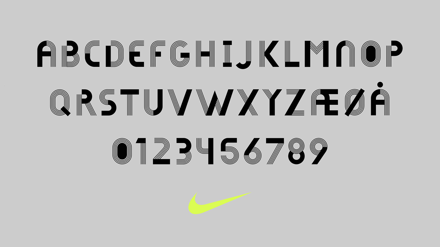 typography   Nike poster store font motion design norway type shop