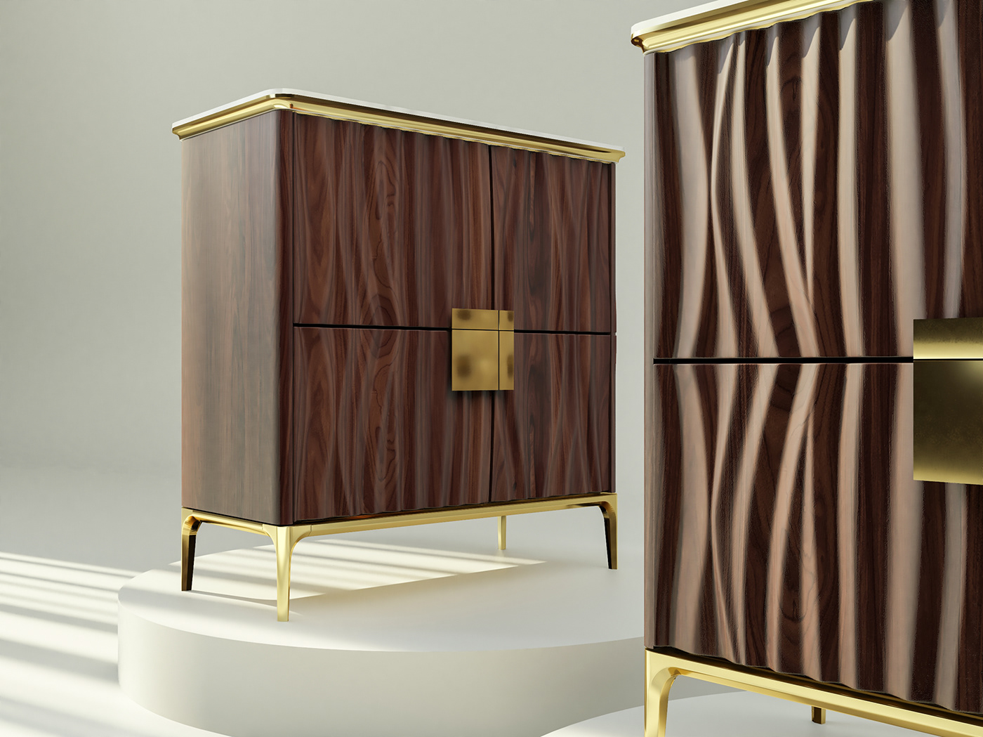 3ds max chest of drawers furniture modern modeling 3D Render design bedroom interior design 