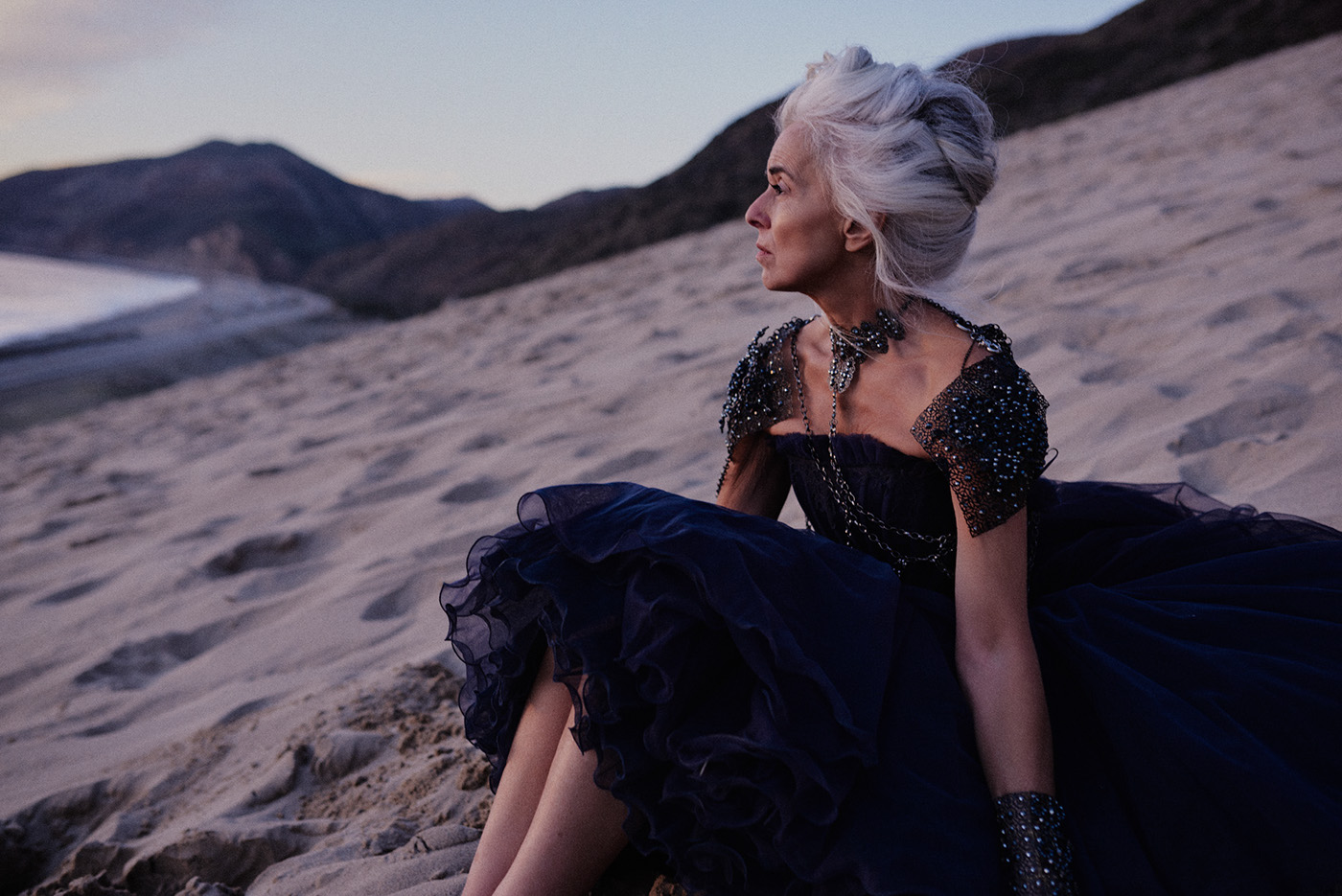 yazemeenah rossi model Los Angeles California portrait Landscape dark grain Moody