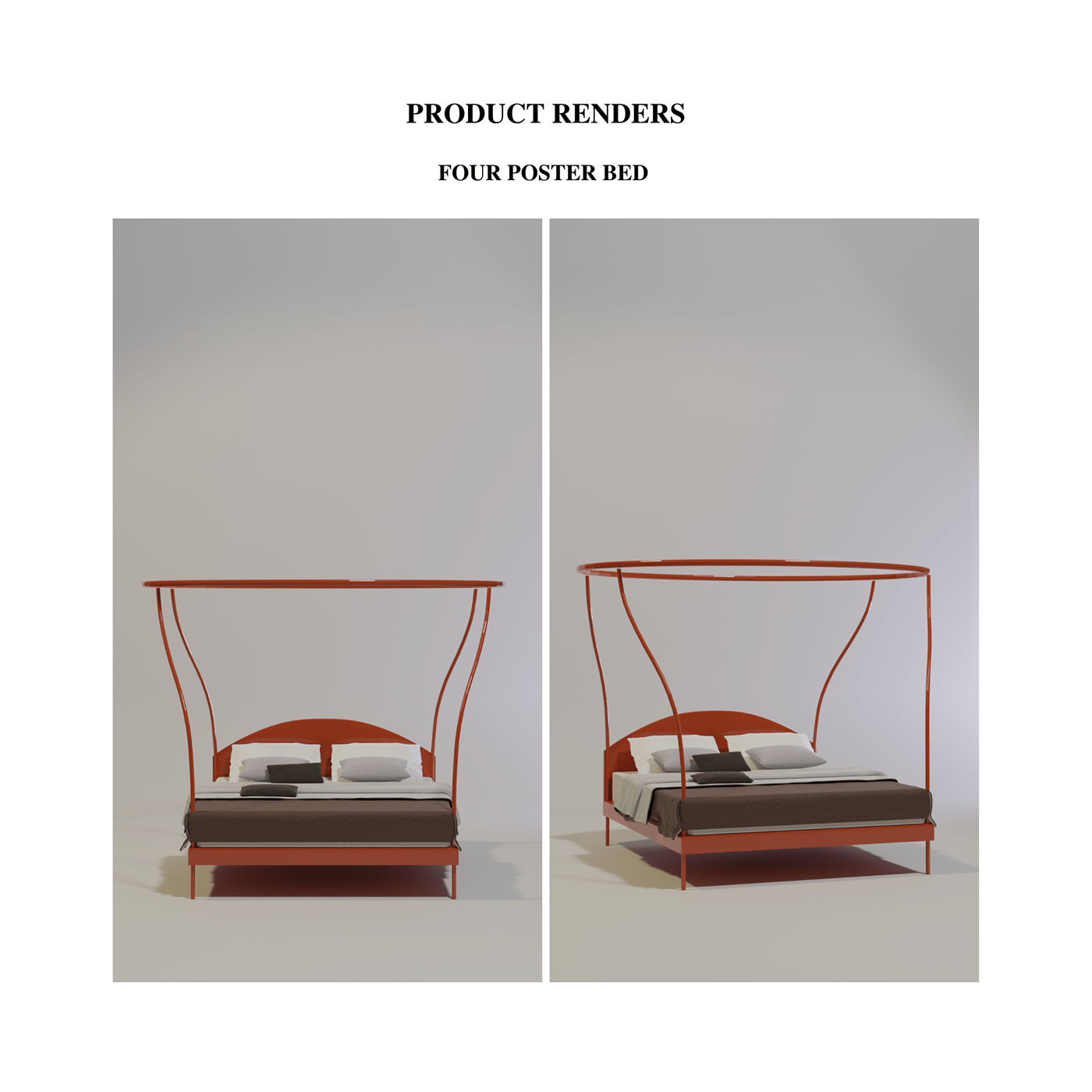 furniture 3D blender3d bedroom design AutoCAD contemporary modern retro fourposterbed PU Finish