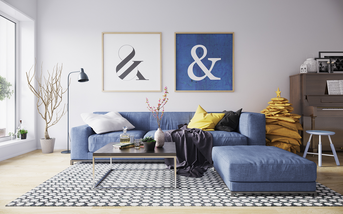 architeture interiordesign 3dsmax Sweden tkdesign livingroom