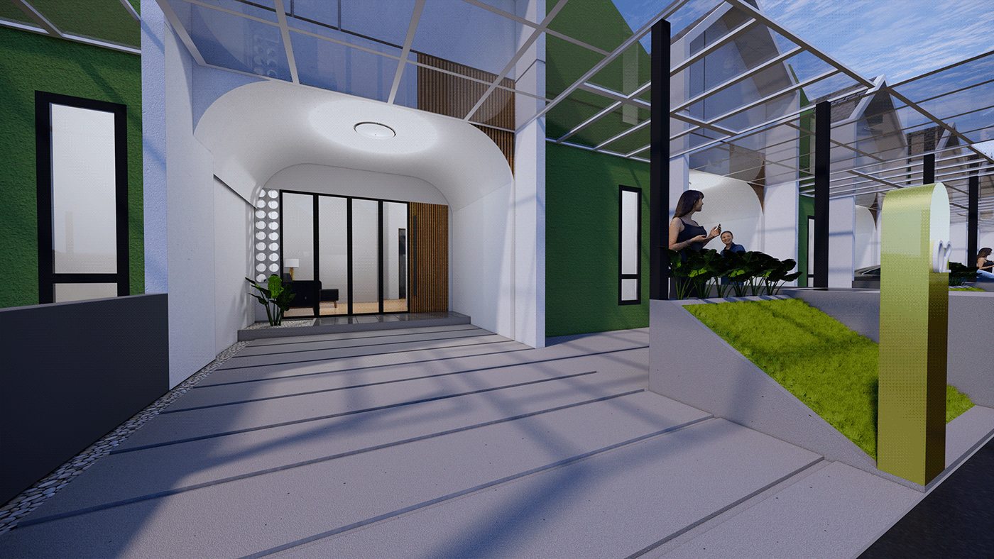 real estate architecture 3D interior design  modern exterior Render