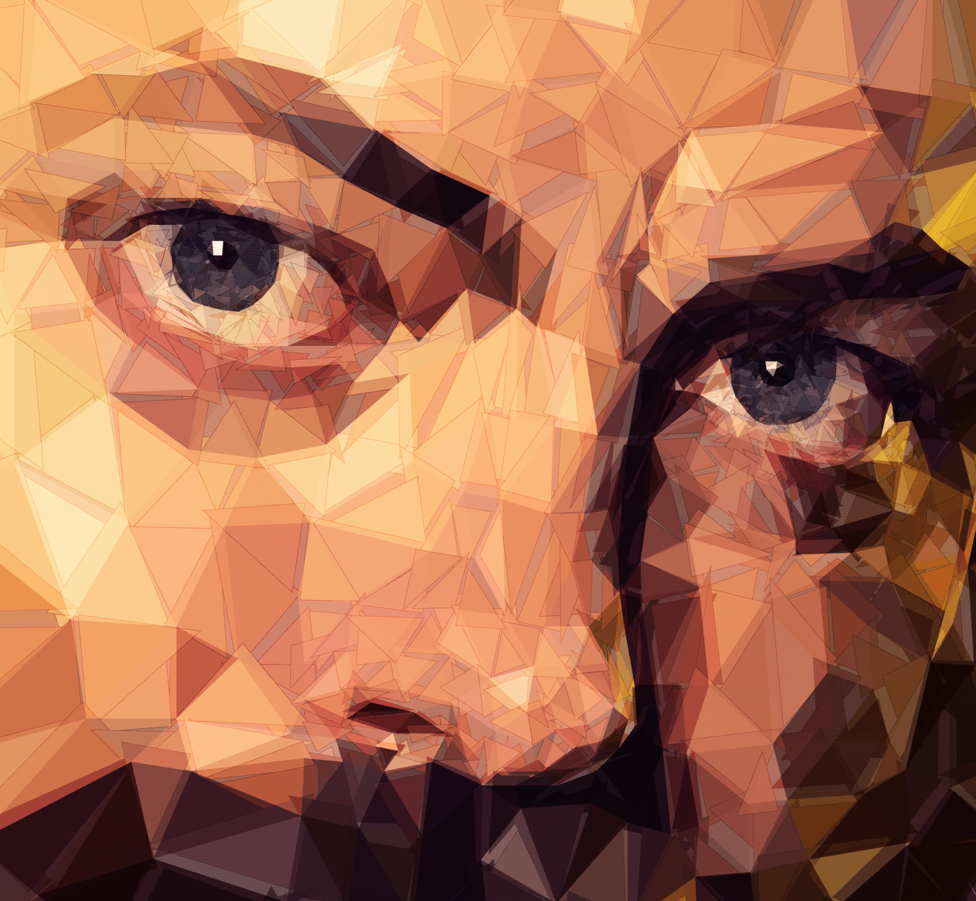 adobe Illustrator polygon portrait ILLUSTRATION  Parks and Rec nick offerman Parks and Recreation ron swanson Triangles
