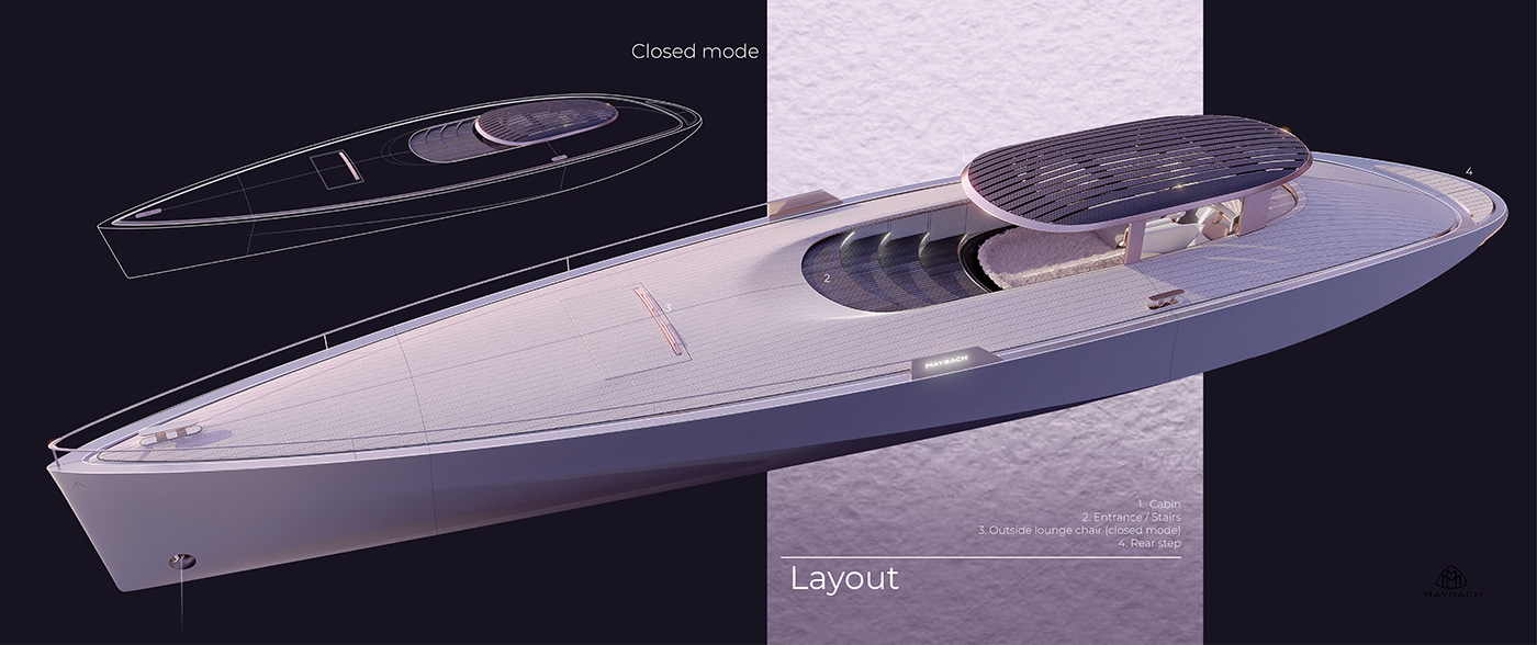 Automotive design boat design cardesign design industrial design  interior design  luxury Maybach Transportation Design yacht