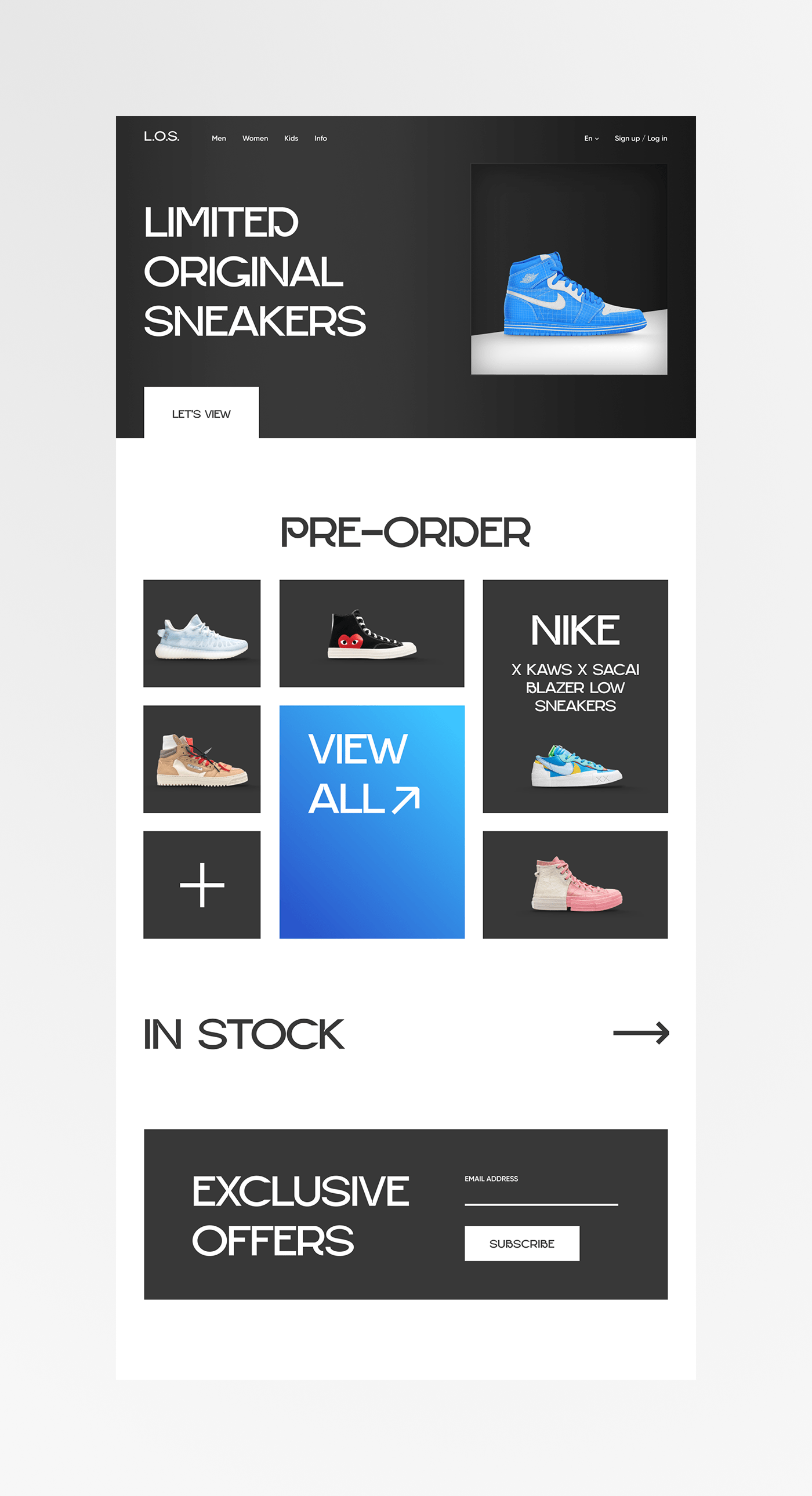 Sneakers Landing Page on Behance
