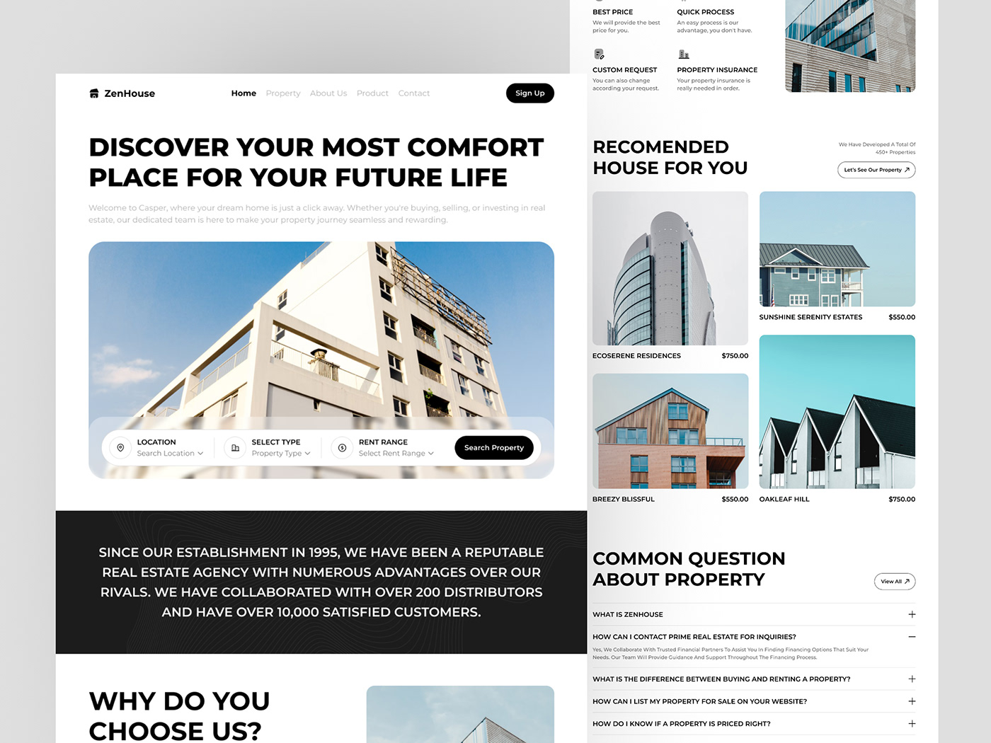 real estate construction Web Design  Website Website Design landing page design architecture Real Estate Website Web designer