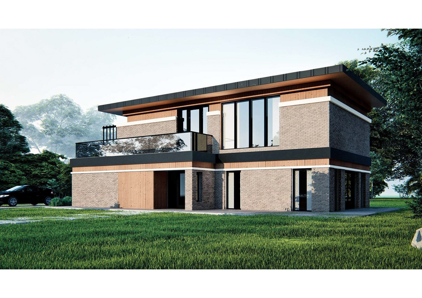 3D ArchiCAD architecture exterior house lumion plans Project Render