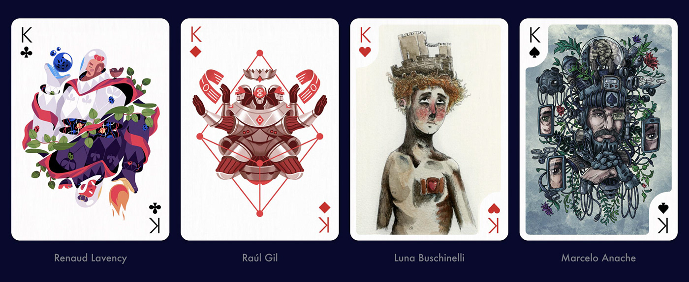 art Collaboration design graphic design  ILLUSTRATION  Playing Cards product