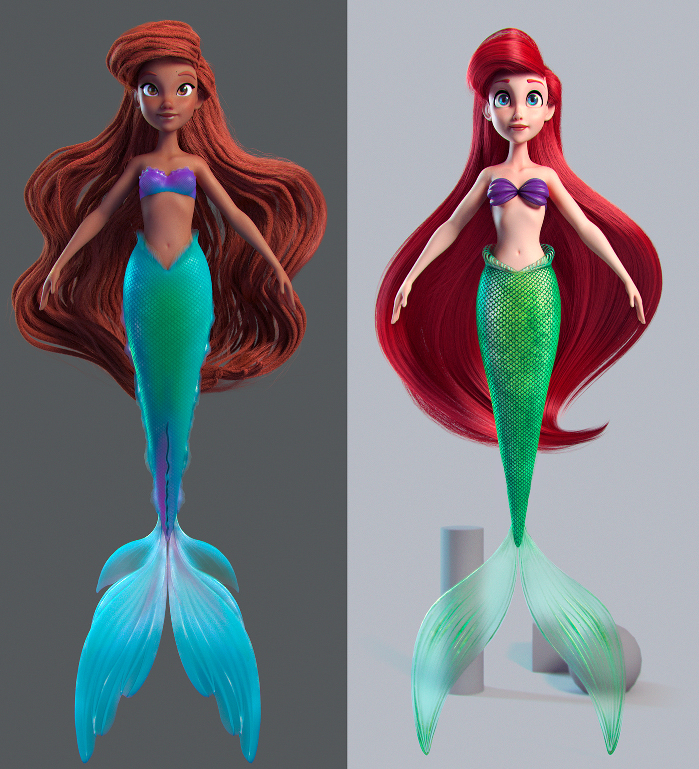 3ds max artist artwork cartoon Character design  Digital Art  disney fantasy ILLUSTRATION  mermaid