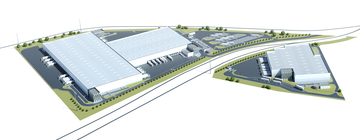 revit BIM model viz aerial view Bird's eye view factory industrial infrastructure